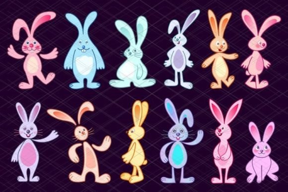 Bring Your Projects to Life with Bunny Cartoon Illustrations