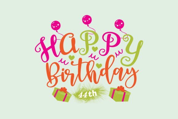 Happy Birthday 44th SVG: A Versatile Design Asset
