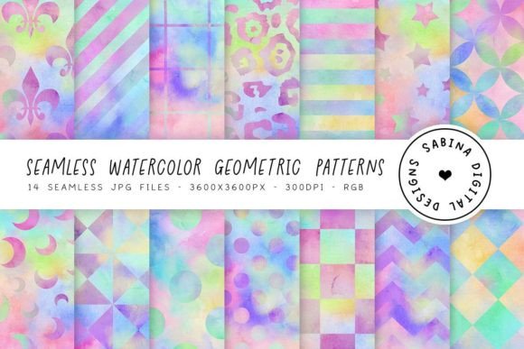 Infuse Vibrant Energy with Rainbow Geometric Seamless Patterns