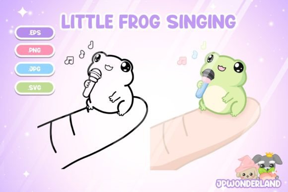Little Frog Singing: A Playful Design Asset for Creative Projects