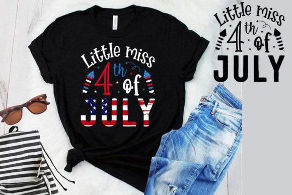 Little Miss 4th of July SVG: Festive Design for Independence Day