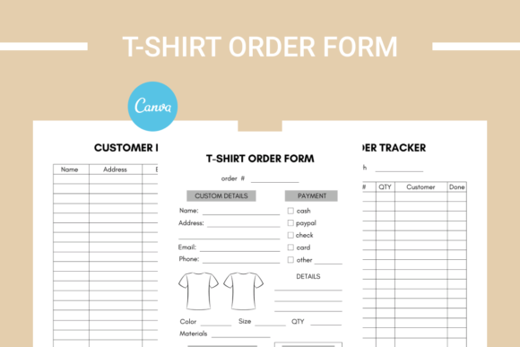Organize Your Apparel Business with This Editable T-shirt Order Form