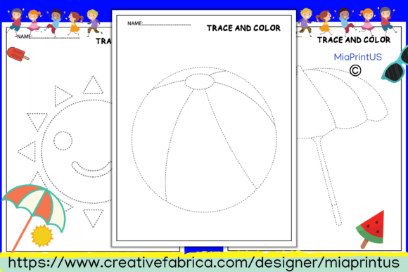 Summer Tracing and Coloring: A Creative Activity for Kids